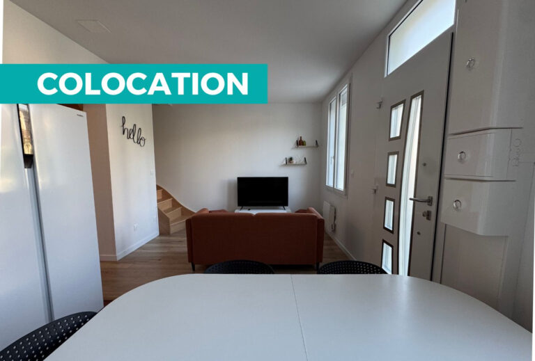 MAISON MEUBLÉE EN COLOCATION – 5 CHAMBRES – JARDIN