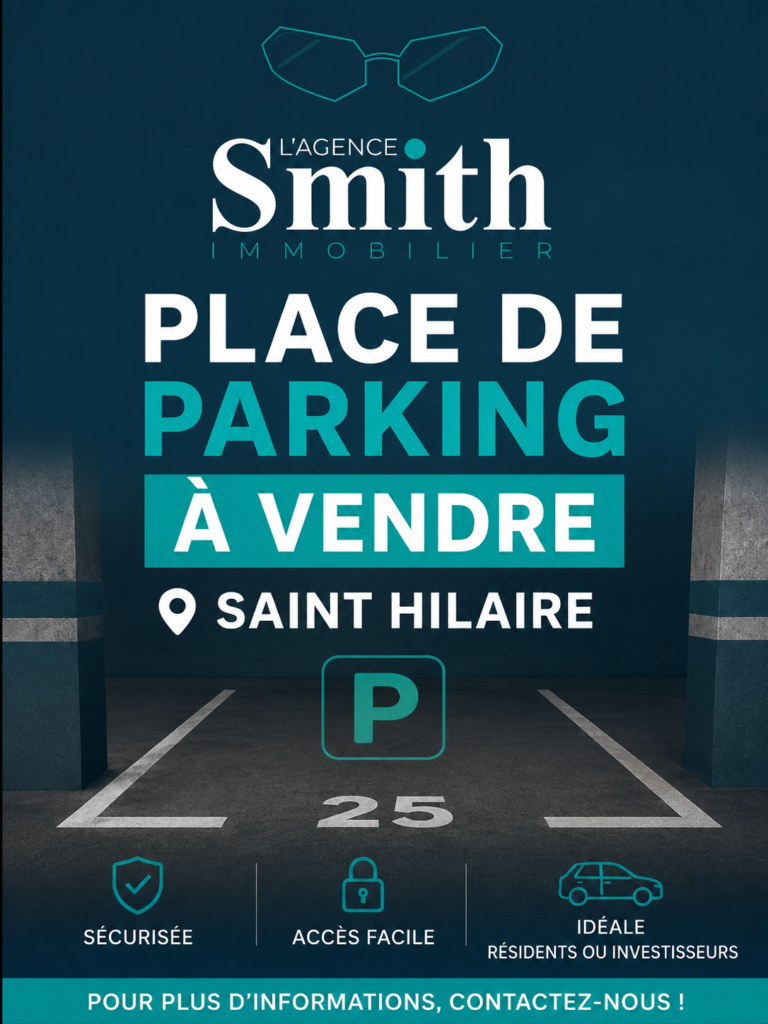 EXCLUSIVITÉ SMITH : PLACE DE PARKING FERMÉE ET SÉCURISÉE